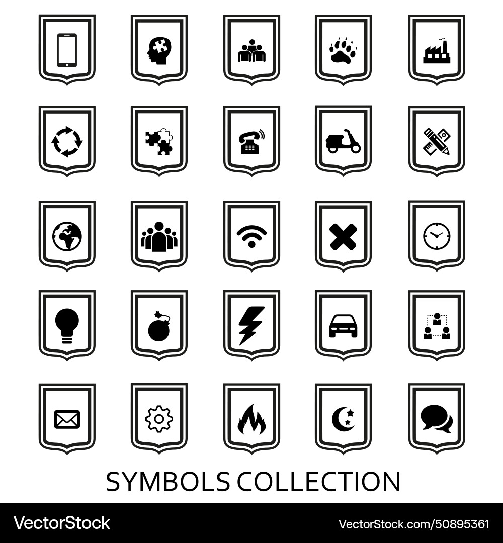Guide signs set of iso prohibited actions p Vector Image