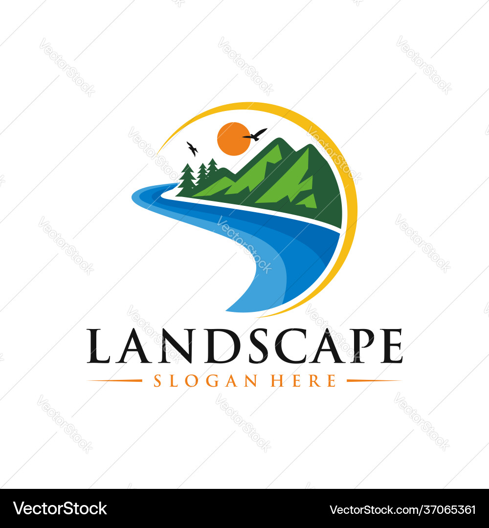 Landscape Logo Concepts – Royalty-Free Vector | VectorStock, image size:1000x1080