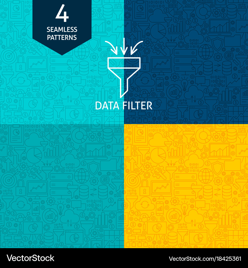 Line data filter patterns Vector Image