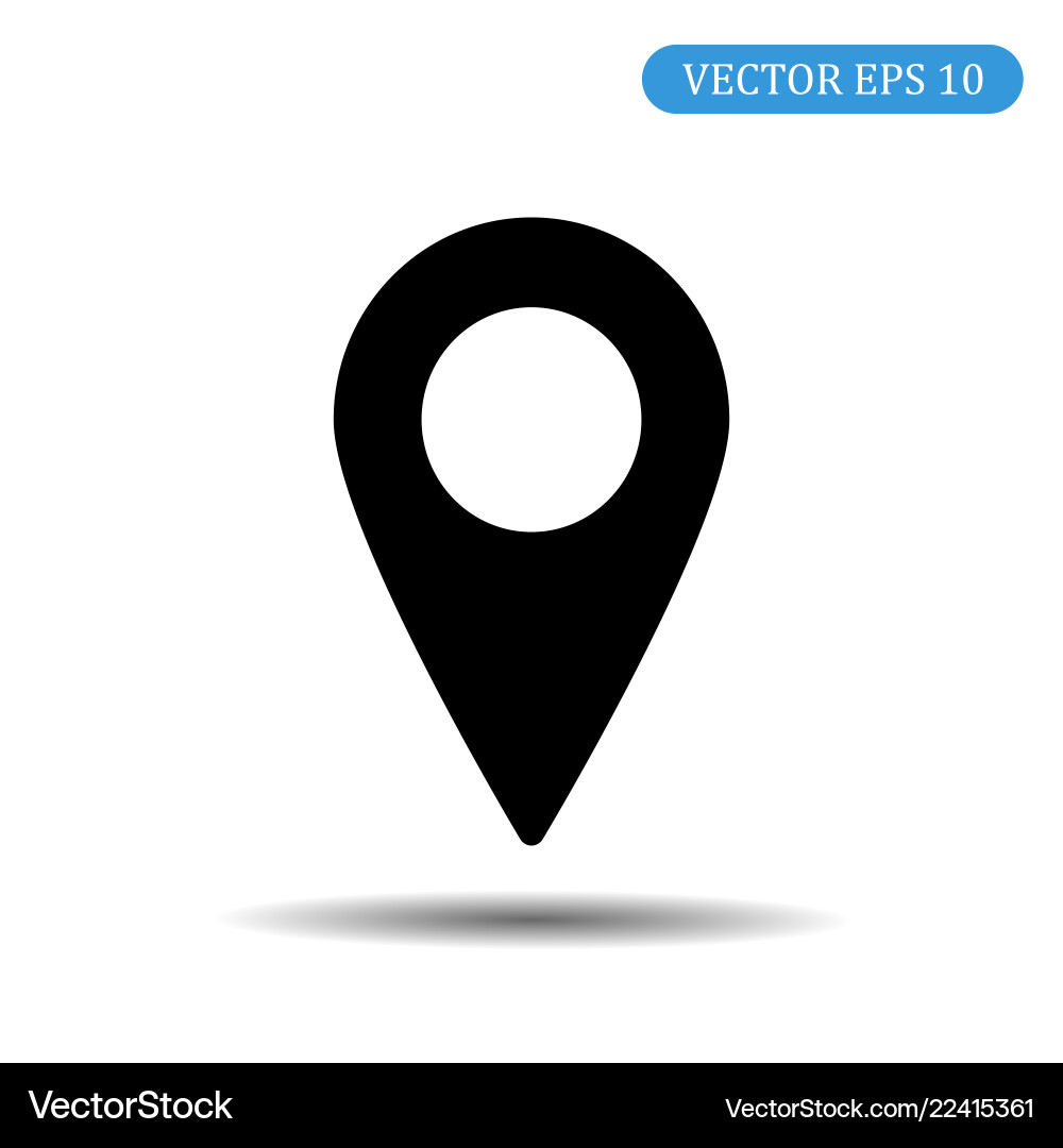 Map pointer icon gps location symbol flat design vector image