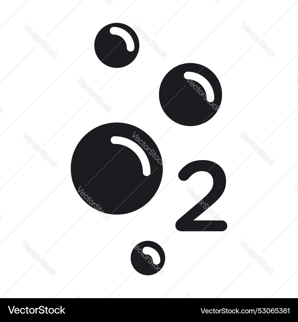 Oxygen o2 icon isolated on white background Oxygen o2 icon isolated on white background vector image