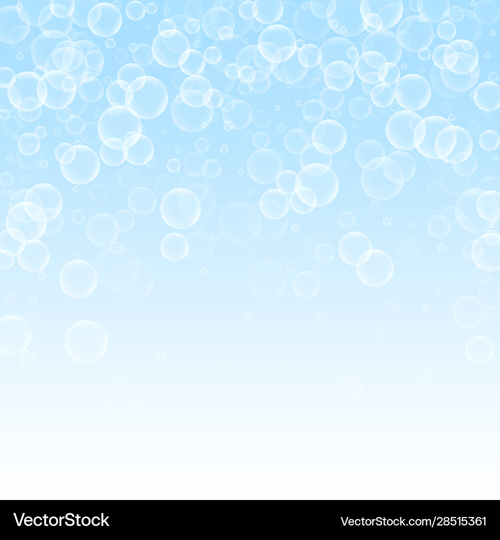 Random soap bubbles abstract background blowing b Vector Image