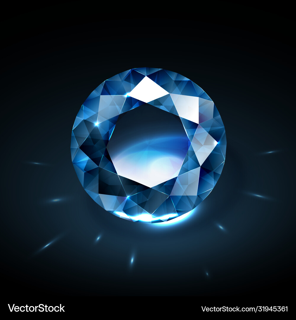 Realistic diamond vector image