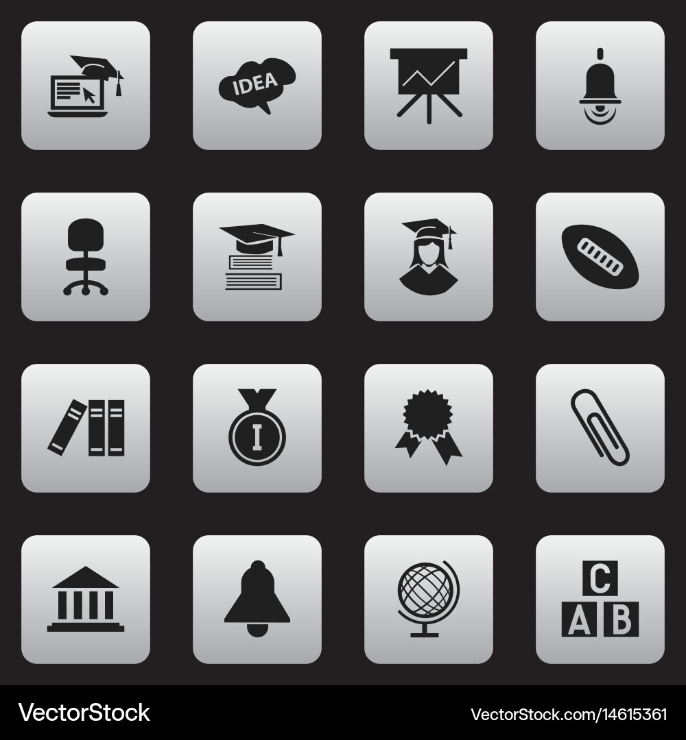 Set of 16 editable science icons includes symbols Vector Image