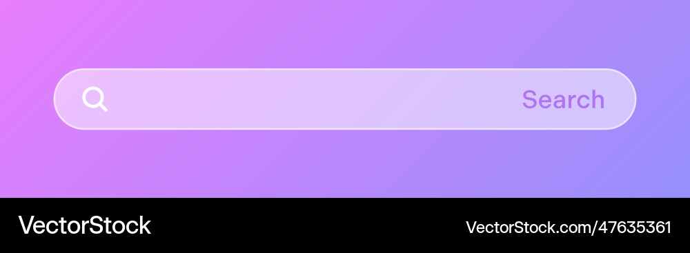 Transparent search bar internet browser engine Transparent search bar internet browser engine vector image