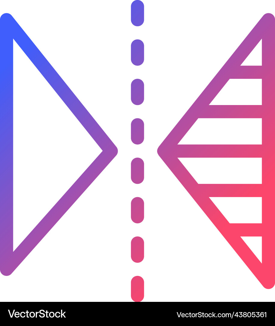 Vertical reflection pixel perfect gradient linear Vertical reflection pixel perfect gradient linear Vector Image