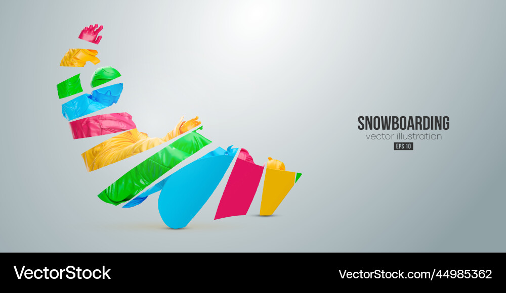 Abstrakte Silhouette eines Snowboards auf weiß Abstrakte Silhouette eines Snowboards auf weiß vektorbild