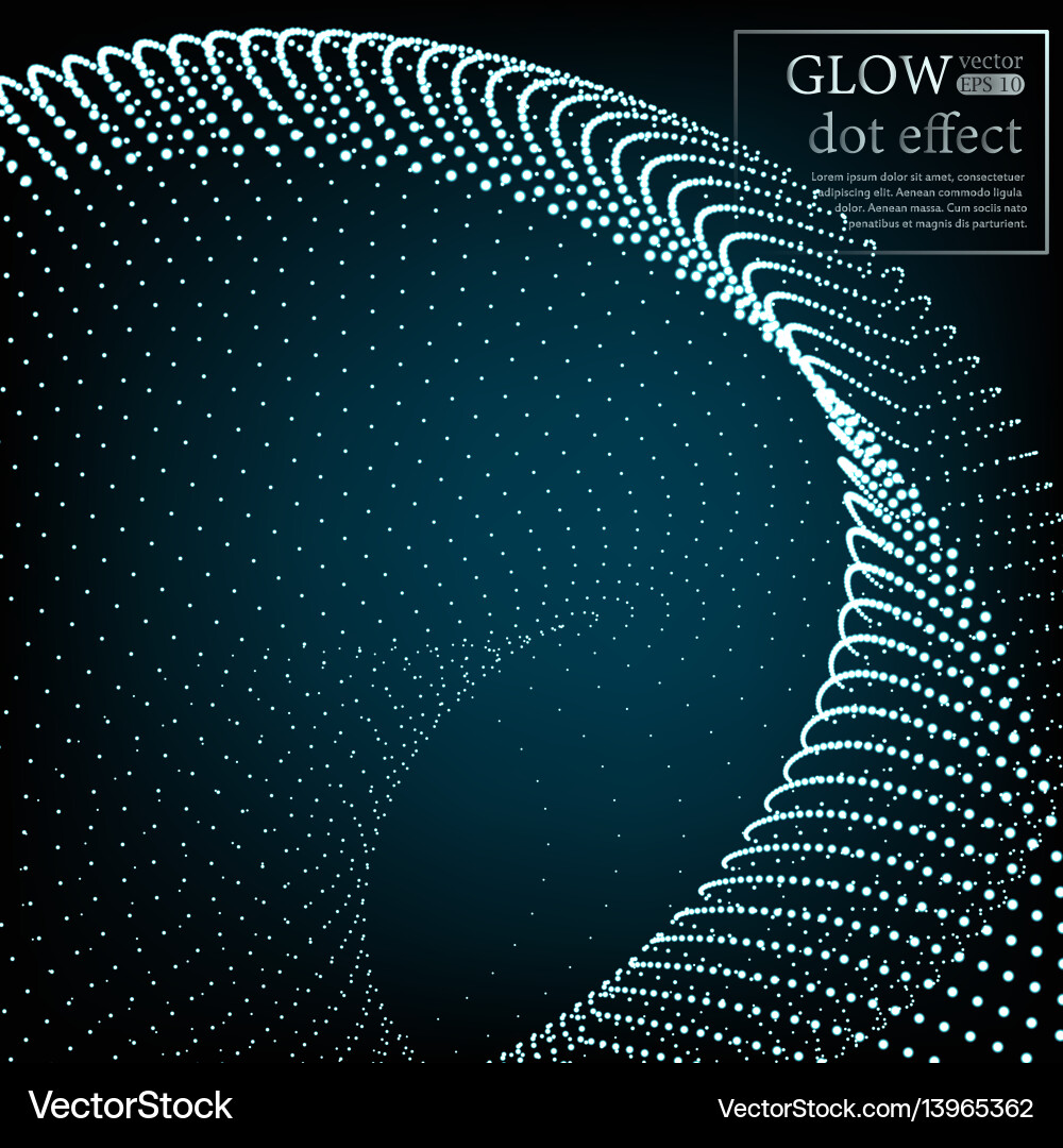 Array with dynamic particles 3d technology style Vector Image