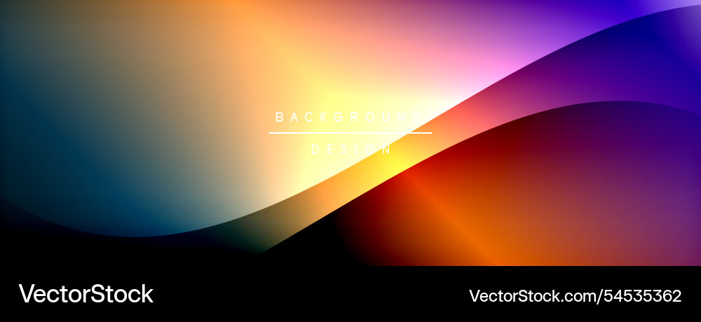 Bright rainbow style color gradient with curve Bright rainbow style color gradient with curve vector image