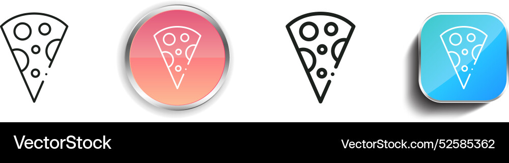 Cheese icon thin linear regular and button style Cheese icon thin linear regular and button style vector image