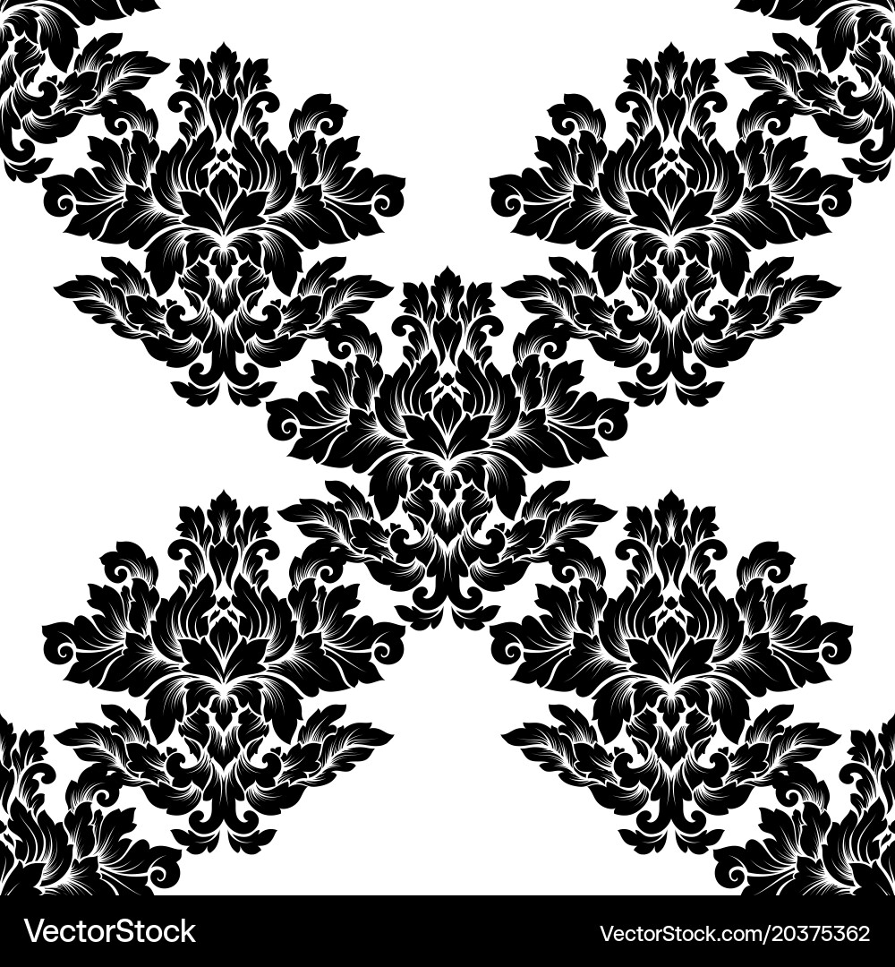 Damask seamless pattern intricate design Vector Image