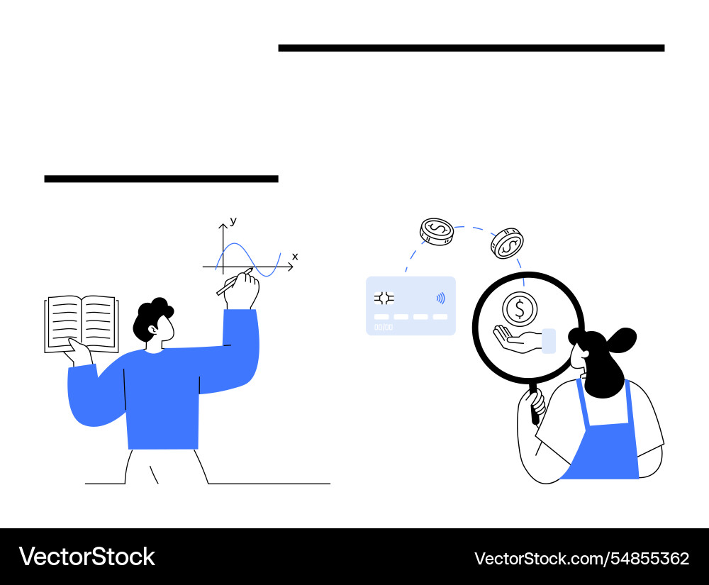 Exploring mathematical concepts and financial Exploring mathematical concepts and financial Vector Image