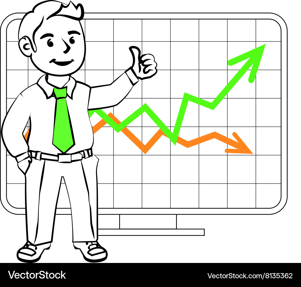 Happy sim trader Vector Image