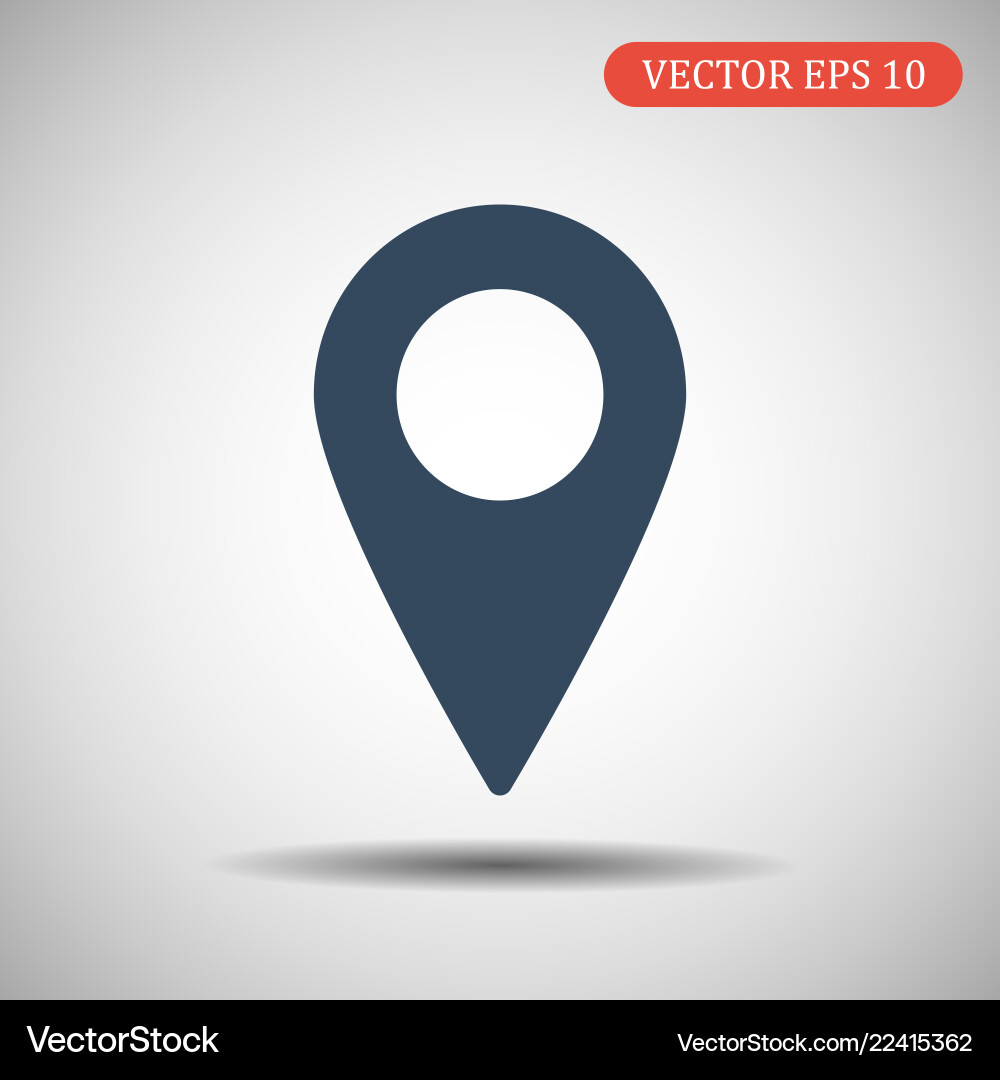 Map pointer icon gps location symbol flat design vector image
