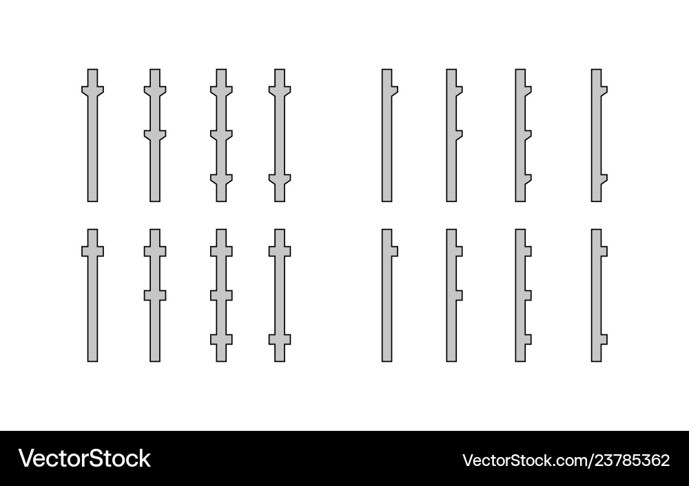 Set of columns Vector Image