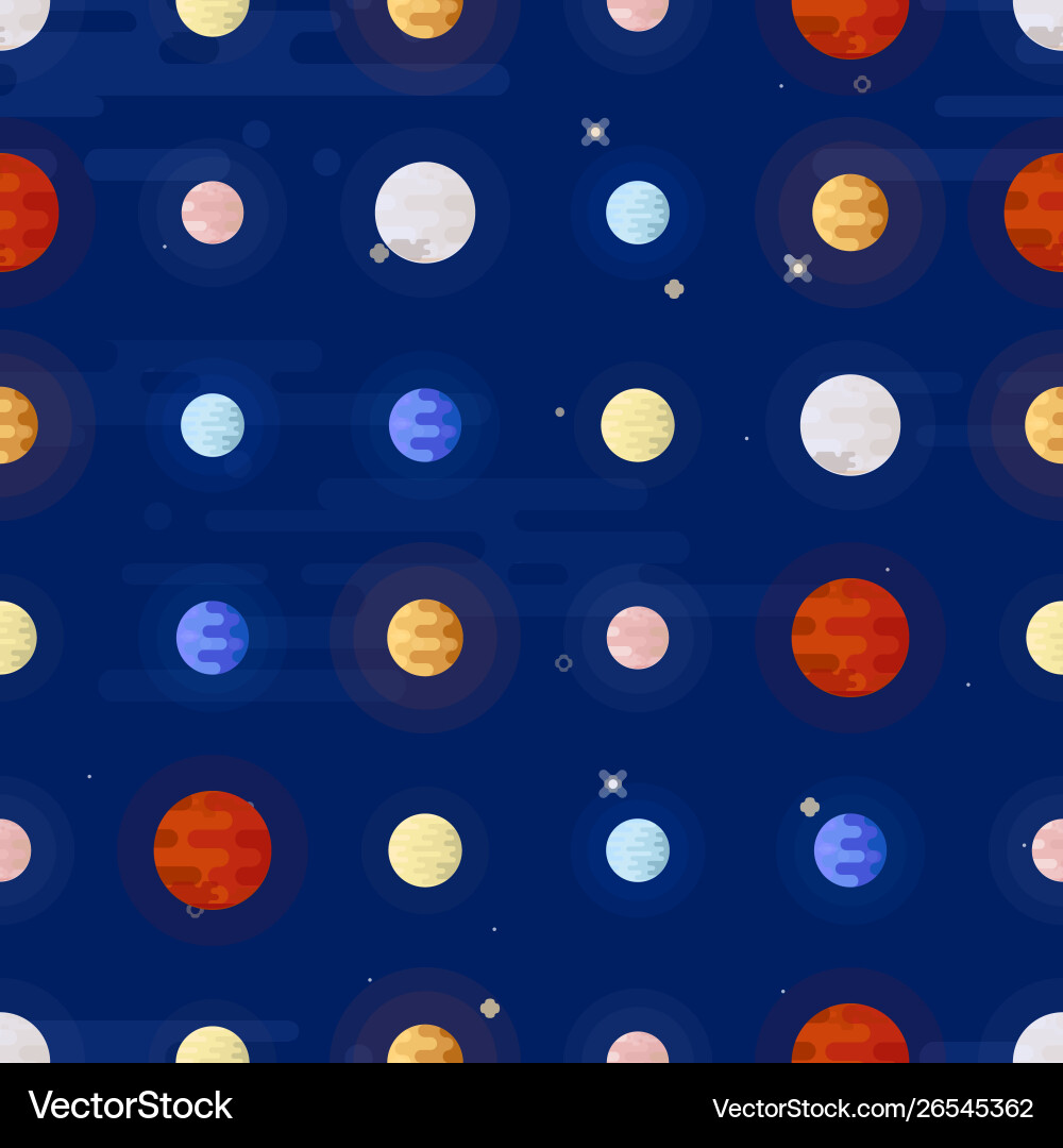 Space print seamless pattern different Space print seamless pattern different Vector Image