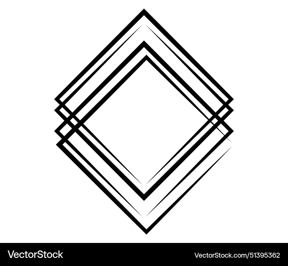 Square frame geometric abstract element Vector Image
