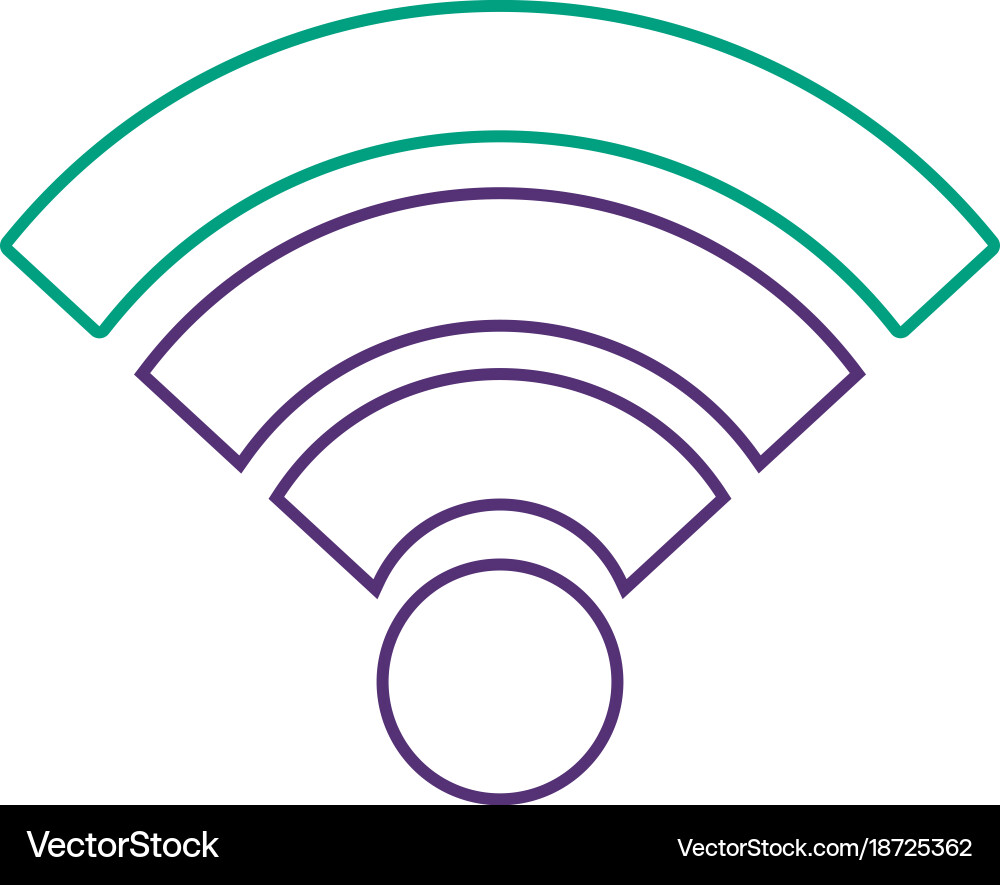 Wifi internet connection signal wave Vector Image