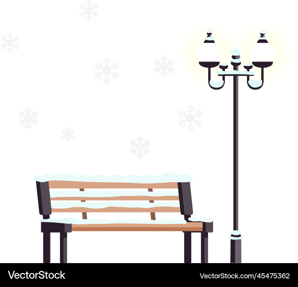 Winter park elements Royalty Free Vector Image