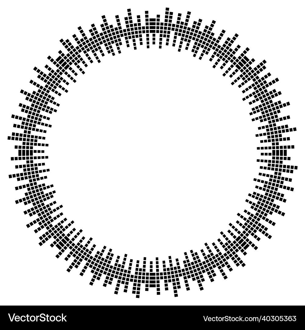 Abstract circular equalizer eq round audio Vector Image