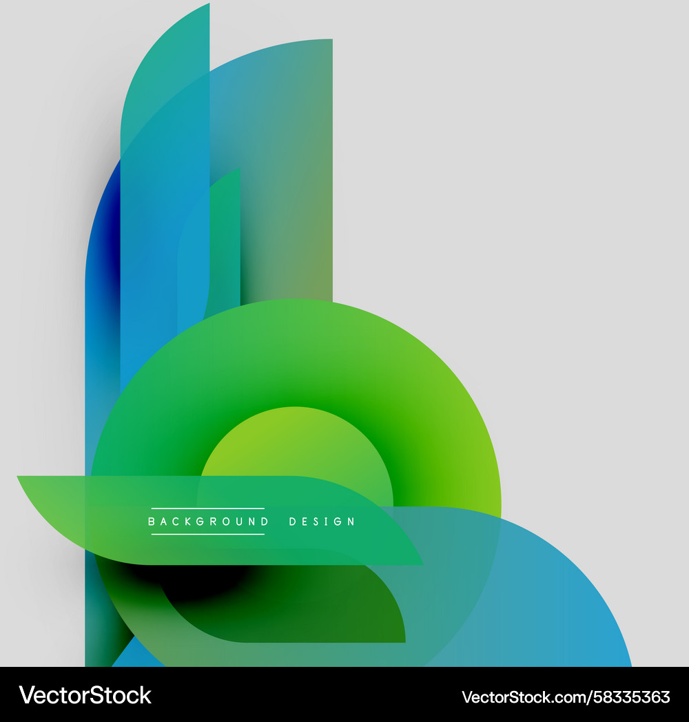 Abstract geometric shapes overlap creating Vector Image