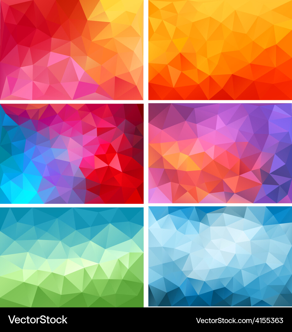 Abstract Low Poly Geometric Backgrounds Vector Image