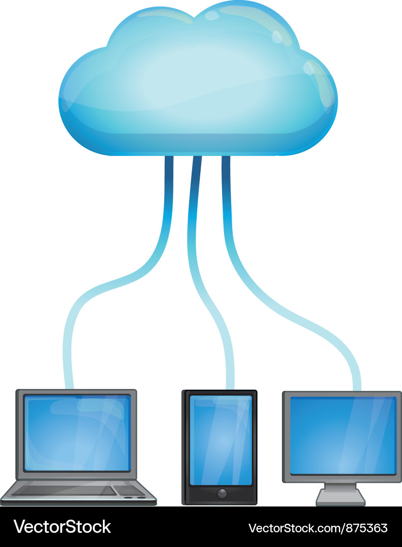 Cloud Computing Network vector image
