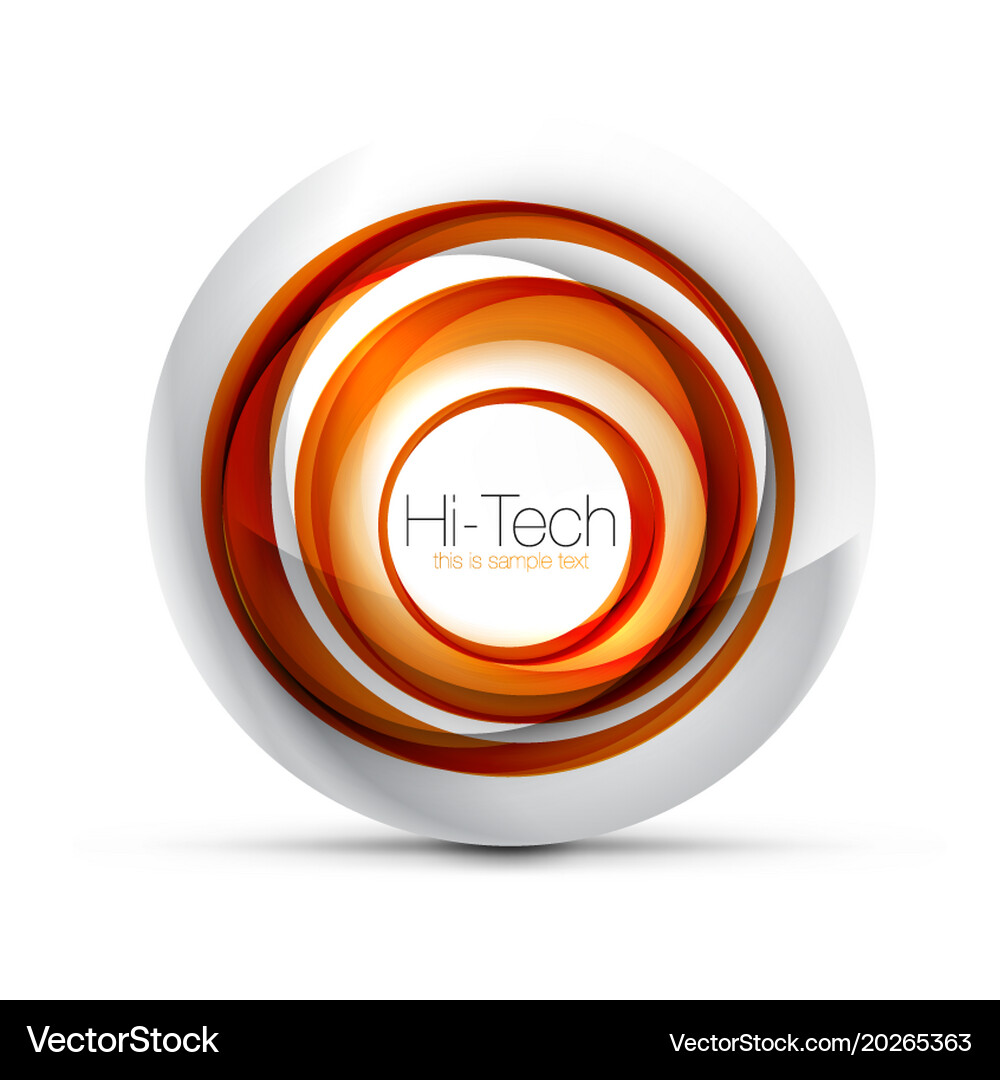 Digital techno sphere web banner button or icon Vector Image