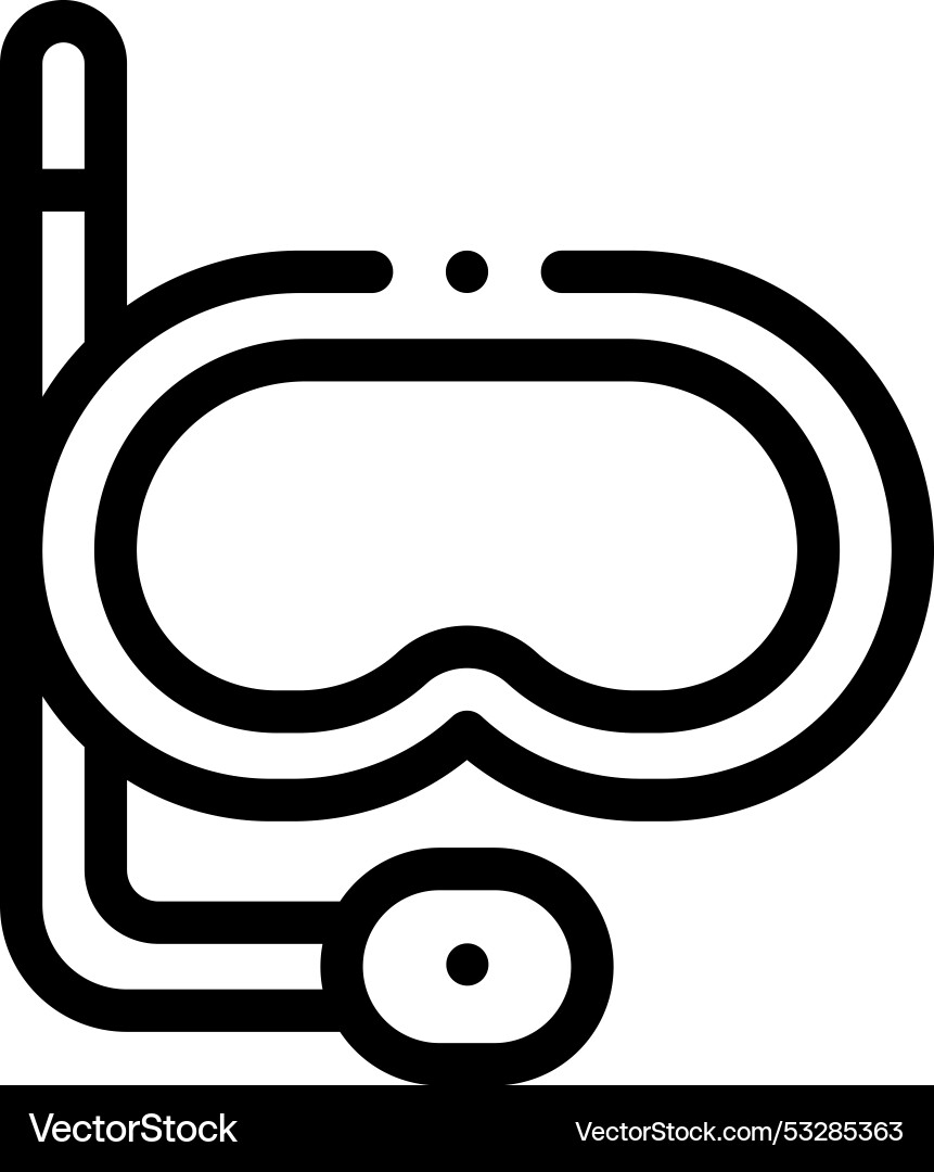 Diving googles icon thin linear style design Diving googles icon thin linear style design Vector Image