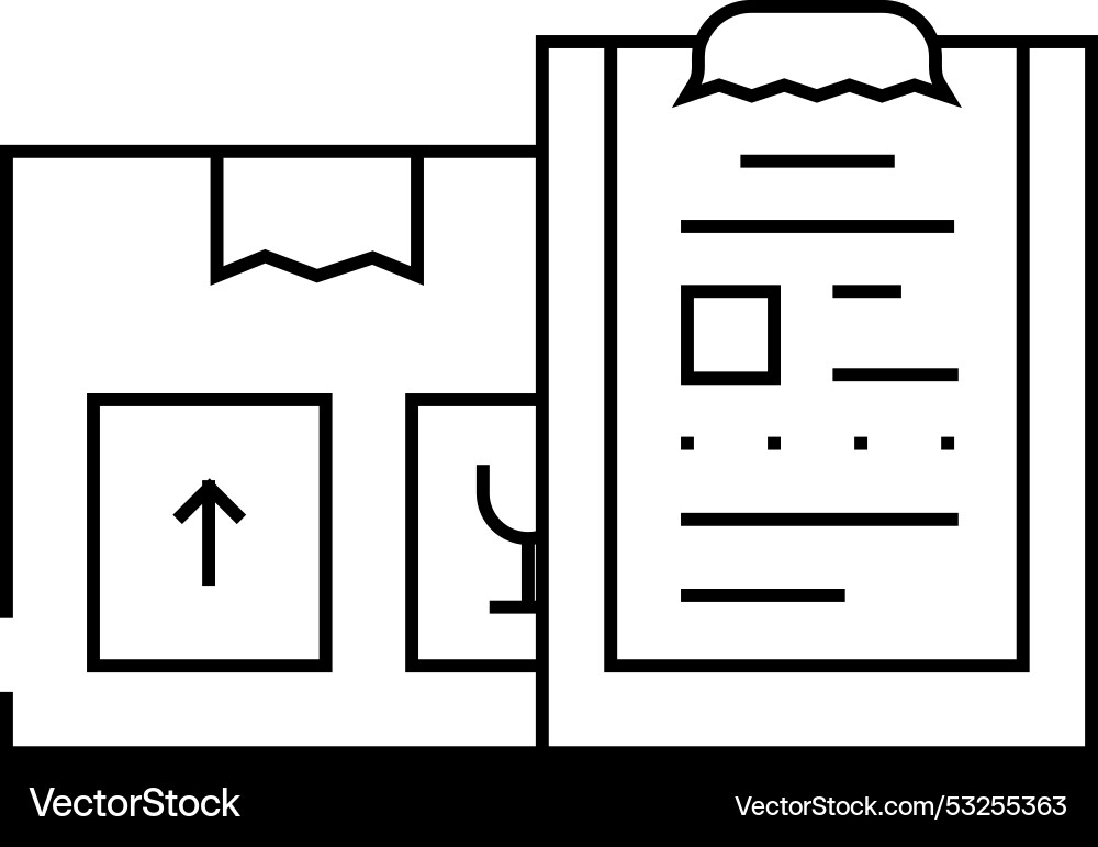 Documents of import and export line icon Documents of import and export line icon vector image