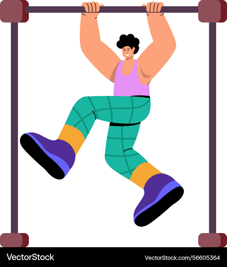 A flat style showing character doin Vector Image