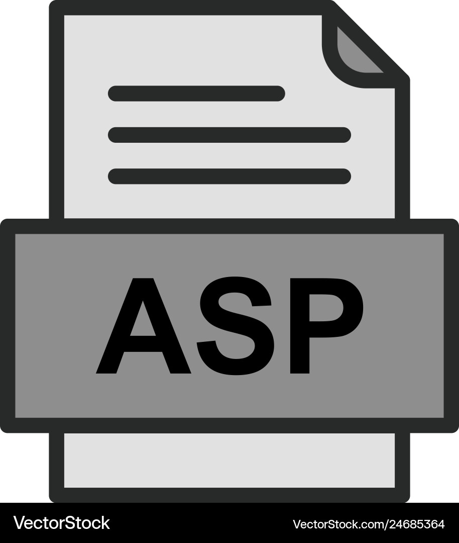 Asp file document icon Vector Image