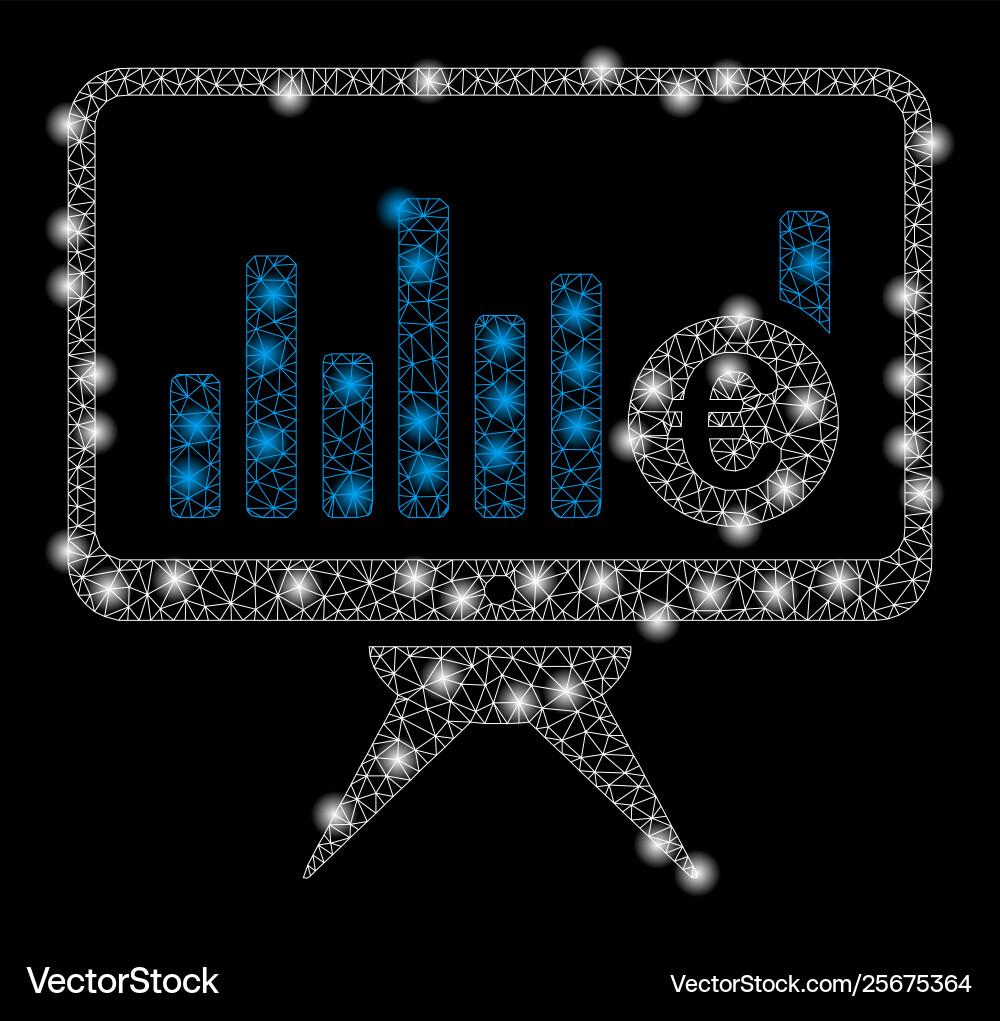 Bright mesh network bar chart monitoring Bright mesh network bar chart monitoring Vector Image