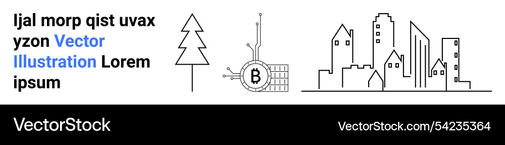 Conceptual elements combining nature technology Conceptual elements combining nature technology Vector Image