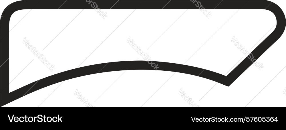 Flat rounded open shape icon for interface design vector image
