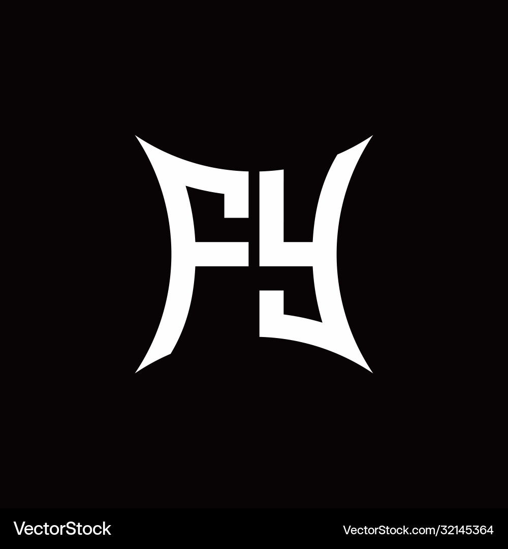 Fy monogram logo with sharped shape design Fy monogram logo with sharped shape design Vector Image