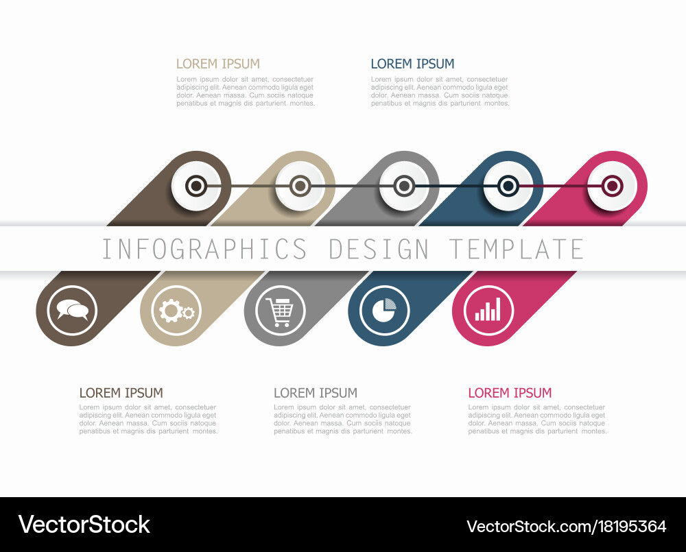 Infographic template can be used for workflow vector image