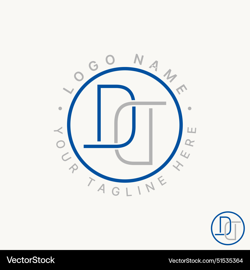 Initial letter d or dd line font flip mirror Initial letter d or dd line font flip mirror vector image