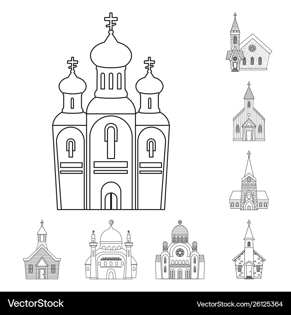 Isolated object architecture and faith icon Vector Image