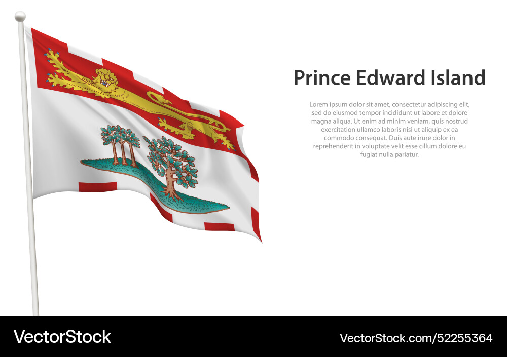 Isolierte Waving Flagge von Prinz edward Insel Isolierte Waving Flagge von Prinz edward Insel vektorbild