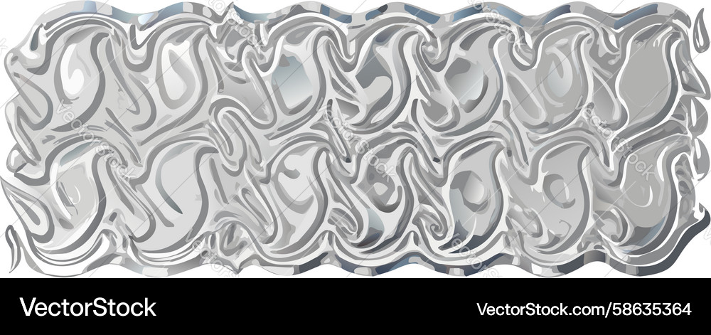 Metallic Scrollwork Border Vector Image