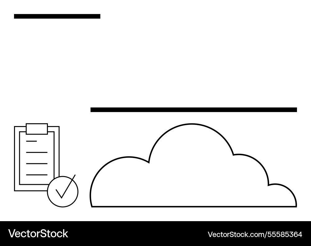 Minimalist design with cloud icon checklist Minimalist design with cloud icon checklist vector image