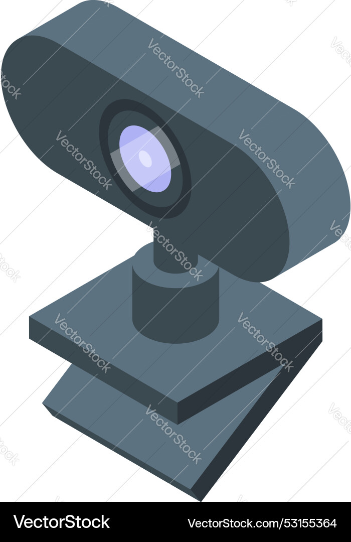 Modern web camera streaming video on computer Modern web camera streaming video on computer vector image
