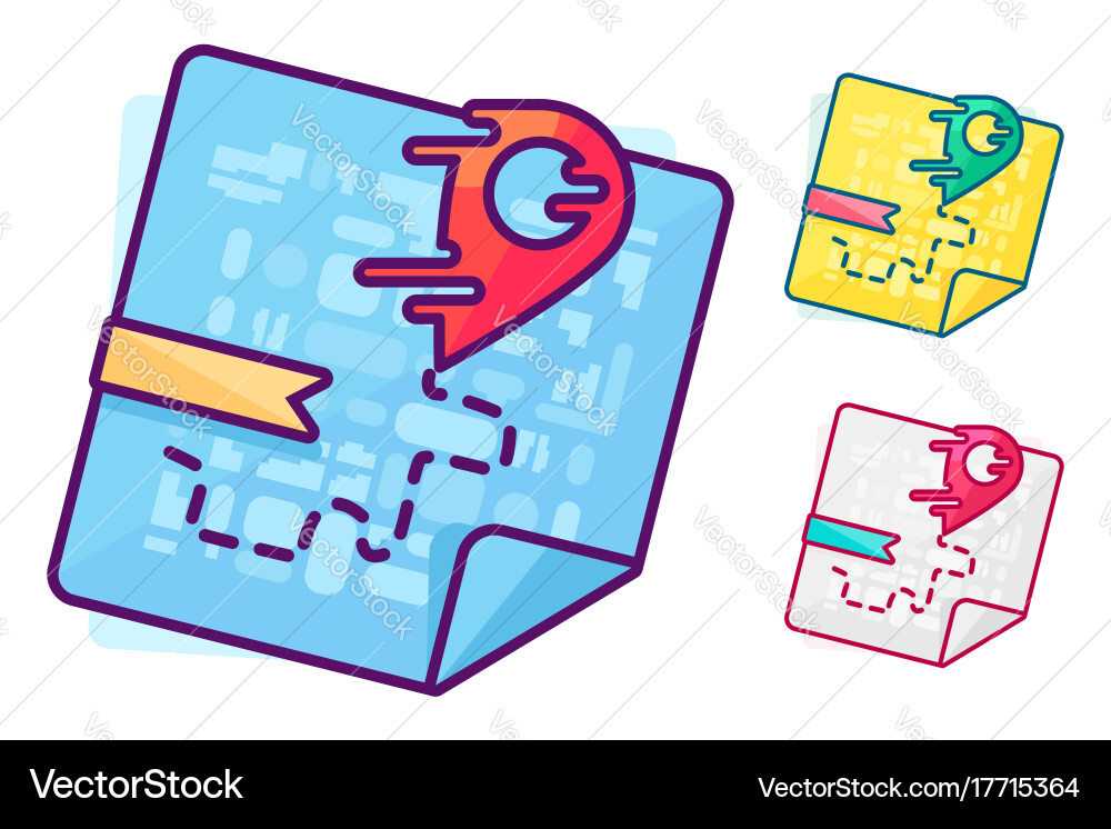 Red Pointer Map Icon vector image