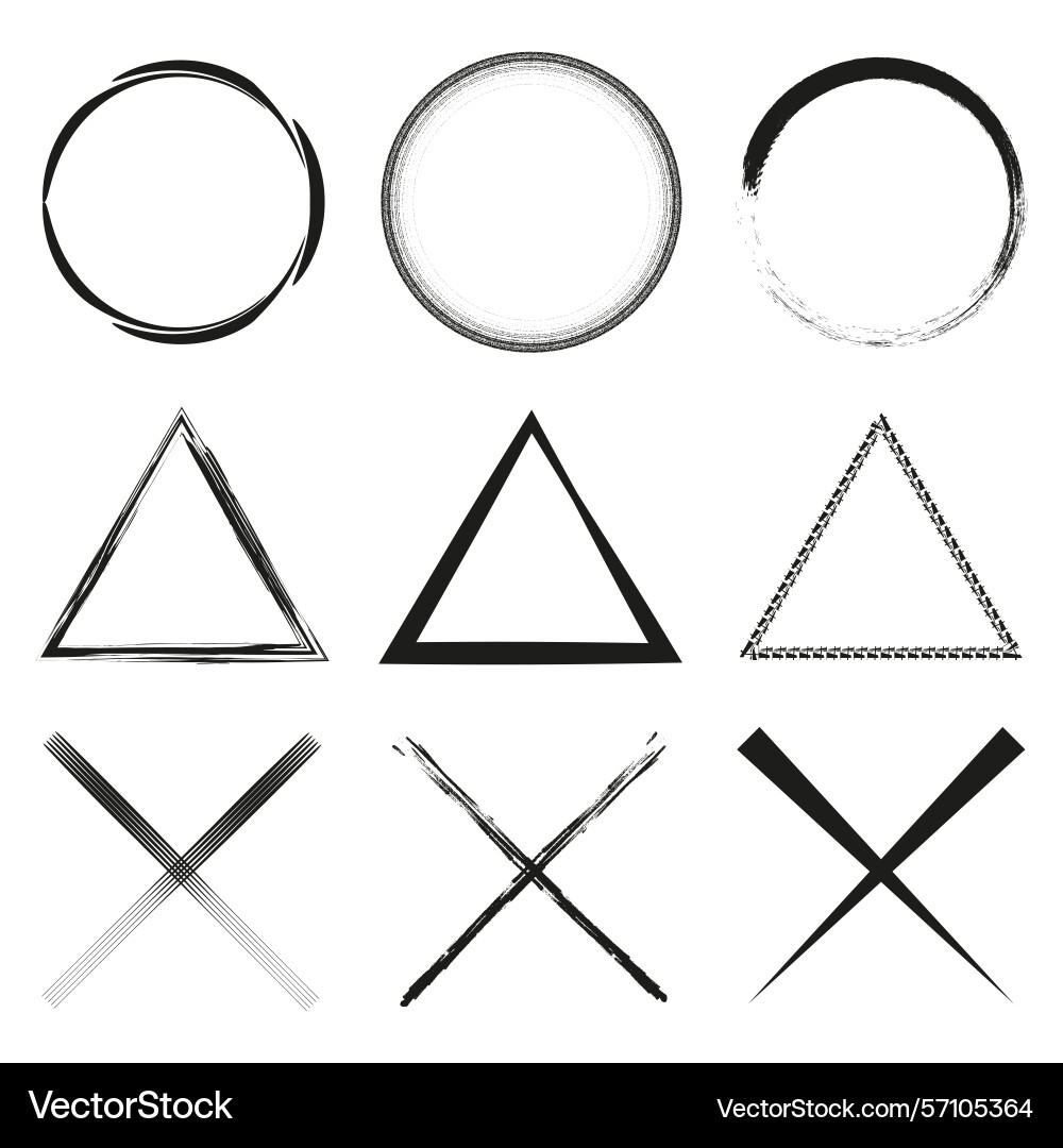 Simple shape icon basic figure set geometric form Simple shape icon basic figure set geometric form vector image