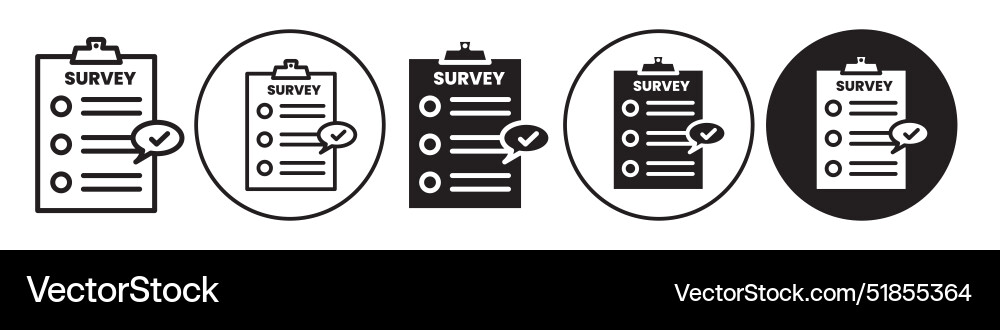 Survey icon set collection for web Survey icon set collection for web vector image