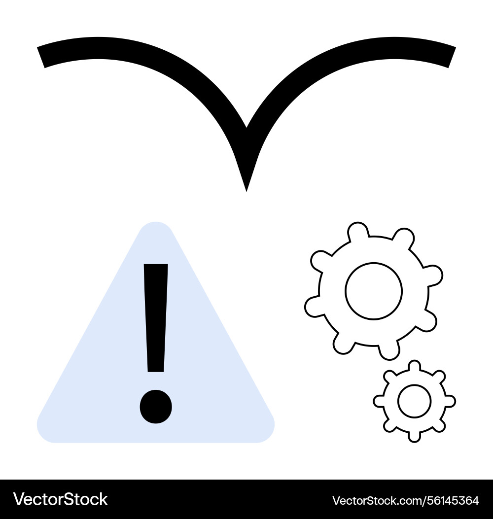 Warning alert with exclamation mark flying arrow Warning alert with exclamation mark flying arrow vector image