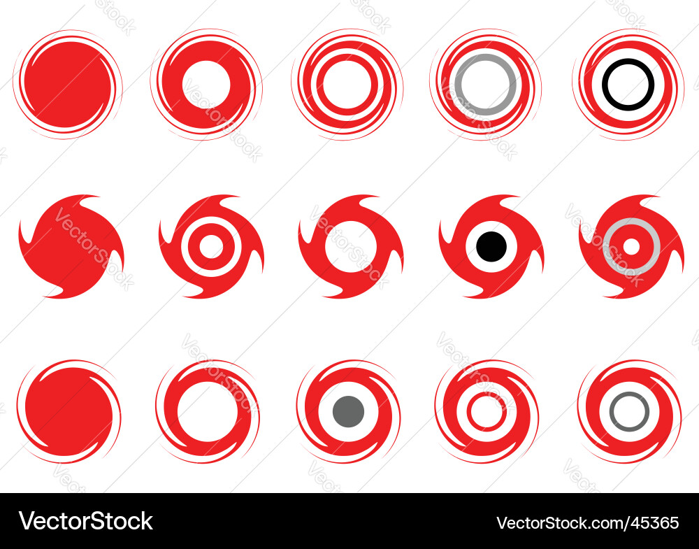 Circular Abstract Elements Vector Image