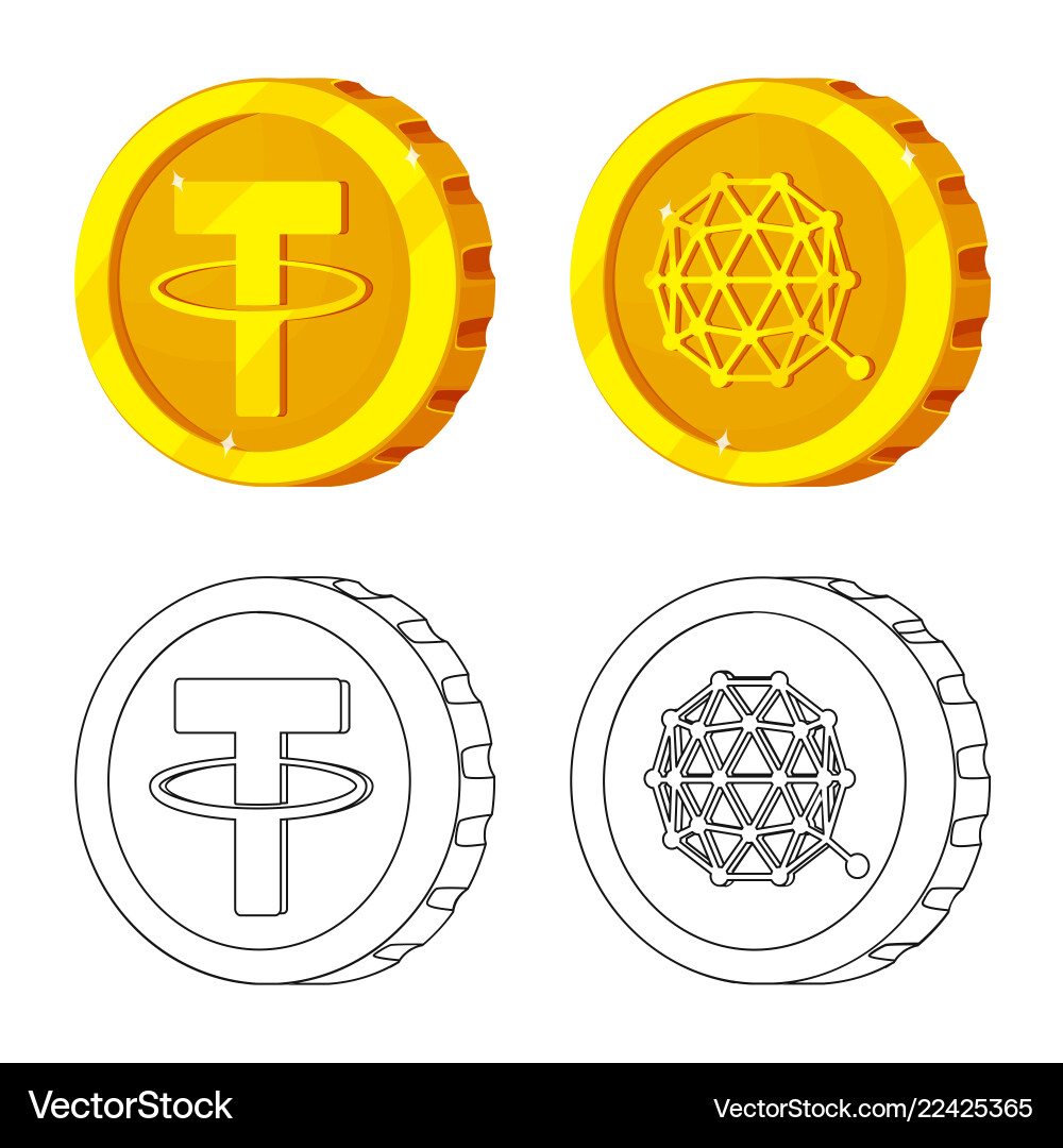Design of cryptocurrency and coin logo – Royalty-Free Vector | VectorStock