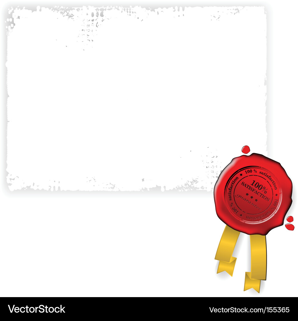 Document and seal Vector Image
